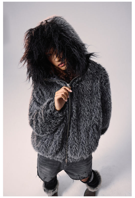Remedy Faux Fur Mohawk Hooded Jacket | Face 3 Face