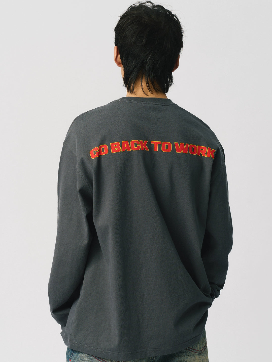 S45 Basic Letter Logo Printed Long-Sleeve Tee | Face 3 Face