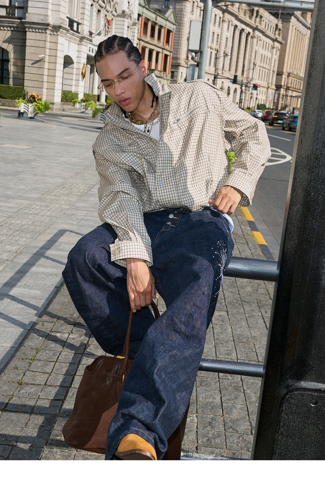 STEEPC Plaid Short Jacket | Face 3 Face