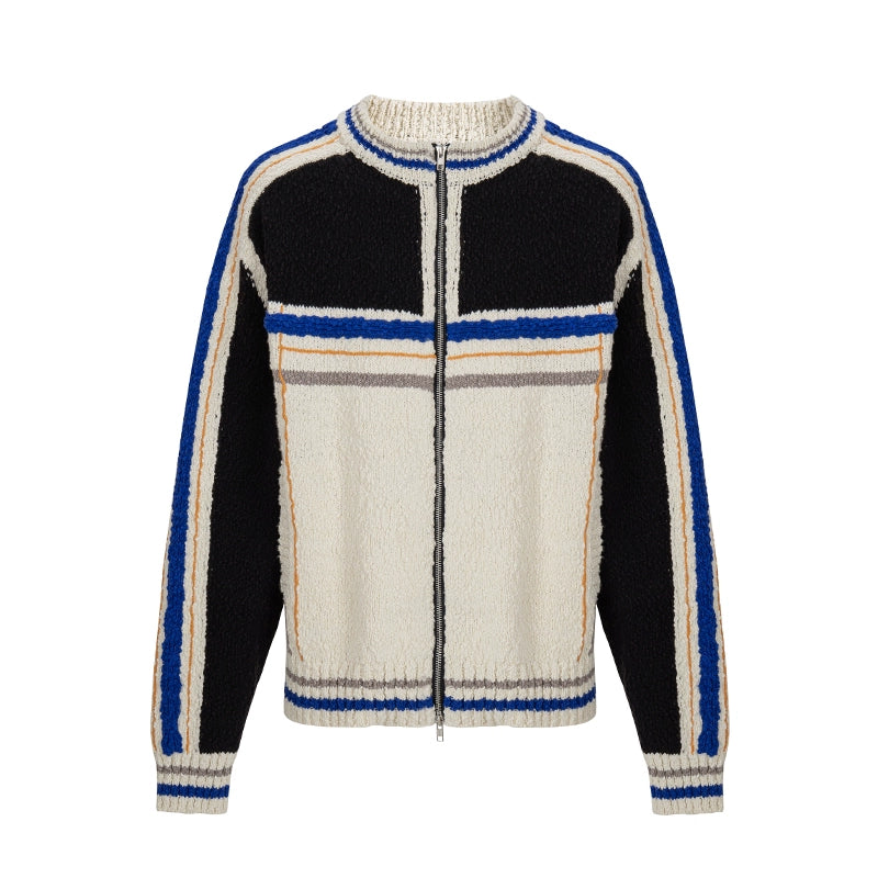 F2CE Color Block Zip Knit Cowichan Cardigan | Face 3 Face