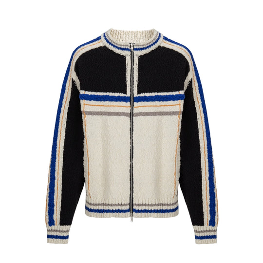 F2CE Color Block Zip Knit Cowichan Cardigan | Face 3 Face