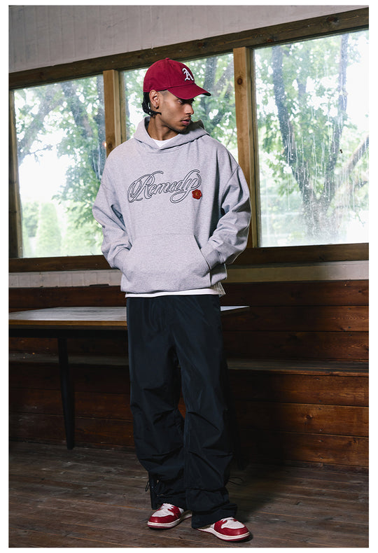 Remedy Metal Wax Seal 3D Logo Embroidered Hoodie | Face 3 Face