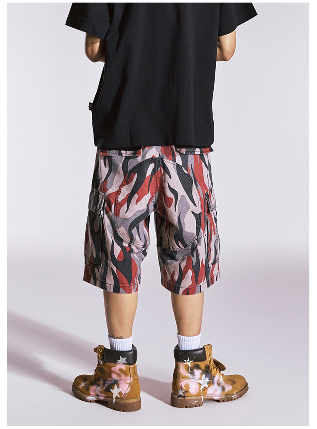 Remedy Flame Camouflage Work Cargo Shorts | Face 3 Face