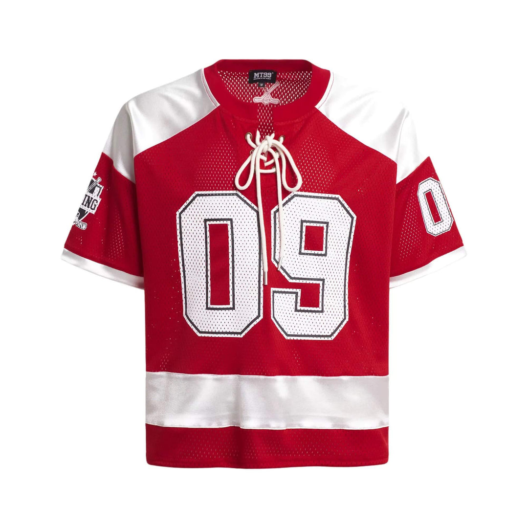 F3F Select Color Block Lace Up Mesh Short Sleeve Hockey Jersey | Face 3 Face