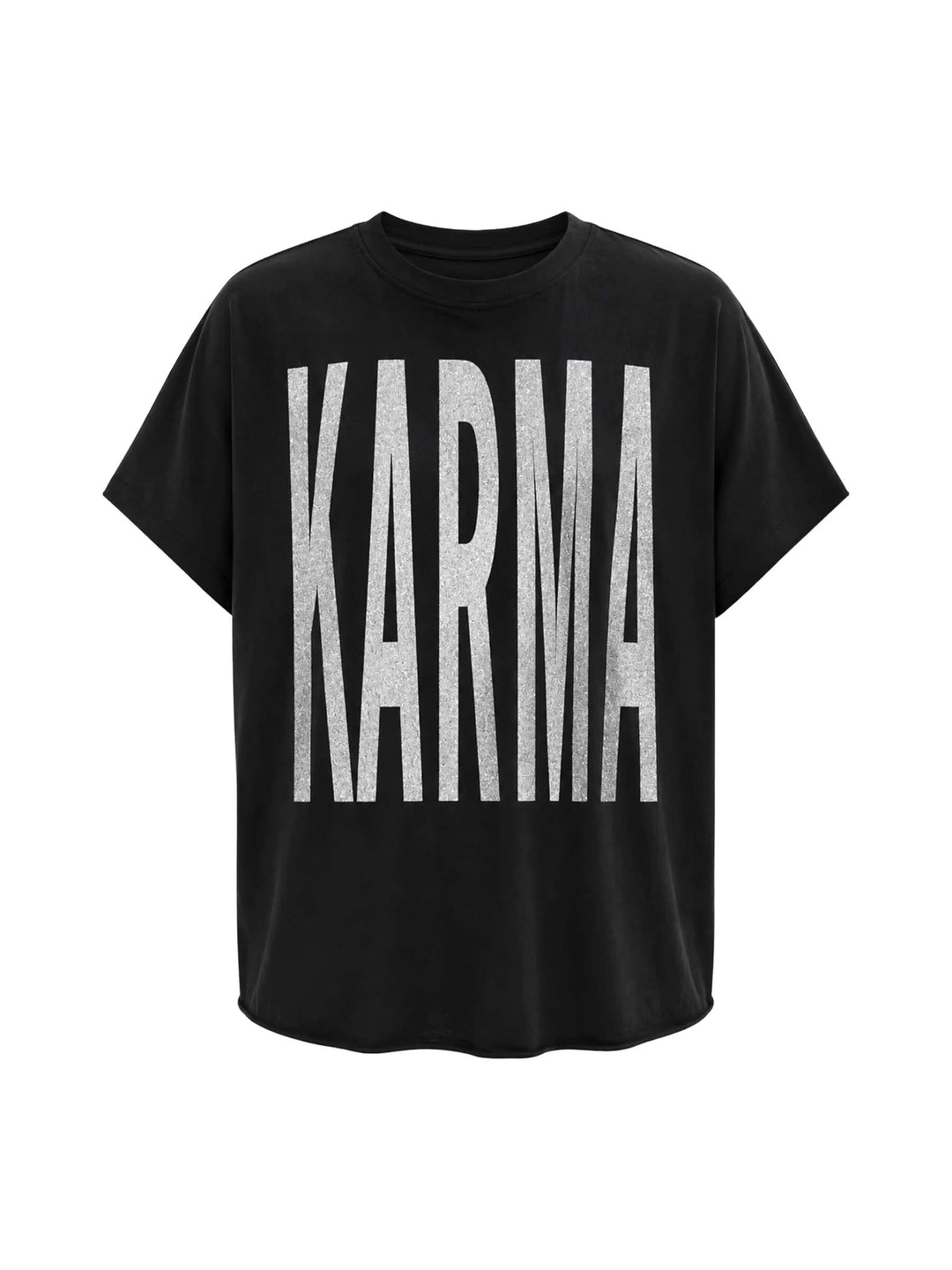 KARMANISTIC Big Glitter Logo Print Short Sleeve Tee | Face 3 Face