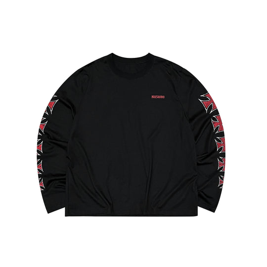 RUSURE Cross Logo Print Long Sleeve Tee | Face 3 Face