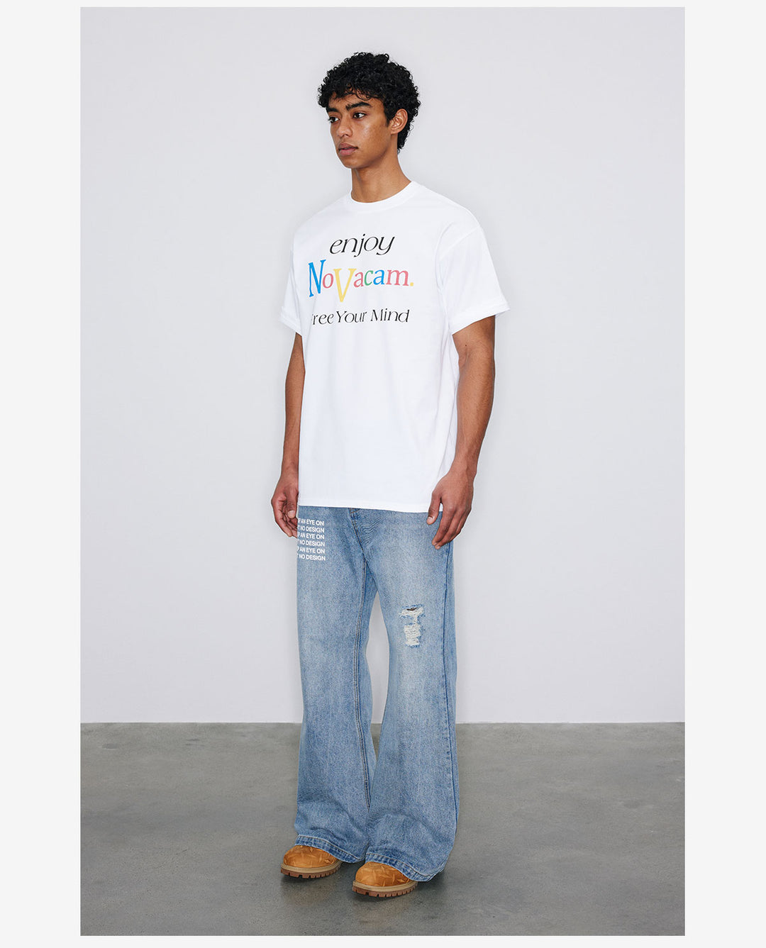 NOVACAM Enjoy Vintage Letter Print Tee | Face 3 Face