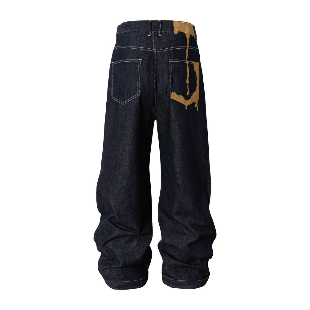 YADcrew Glitter Suede Leather Melting Pocket Jeans | Face 3 Face