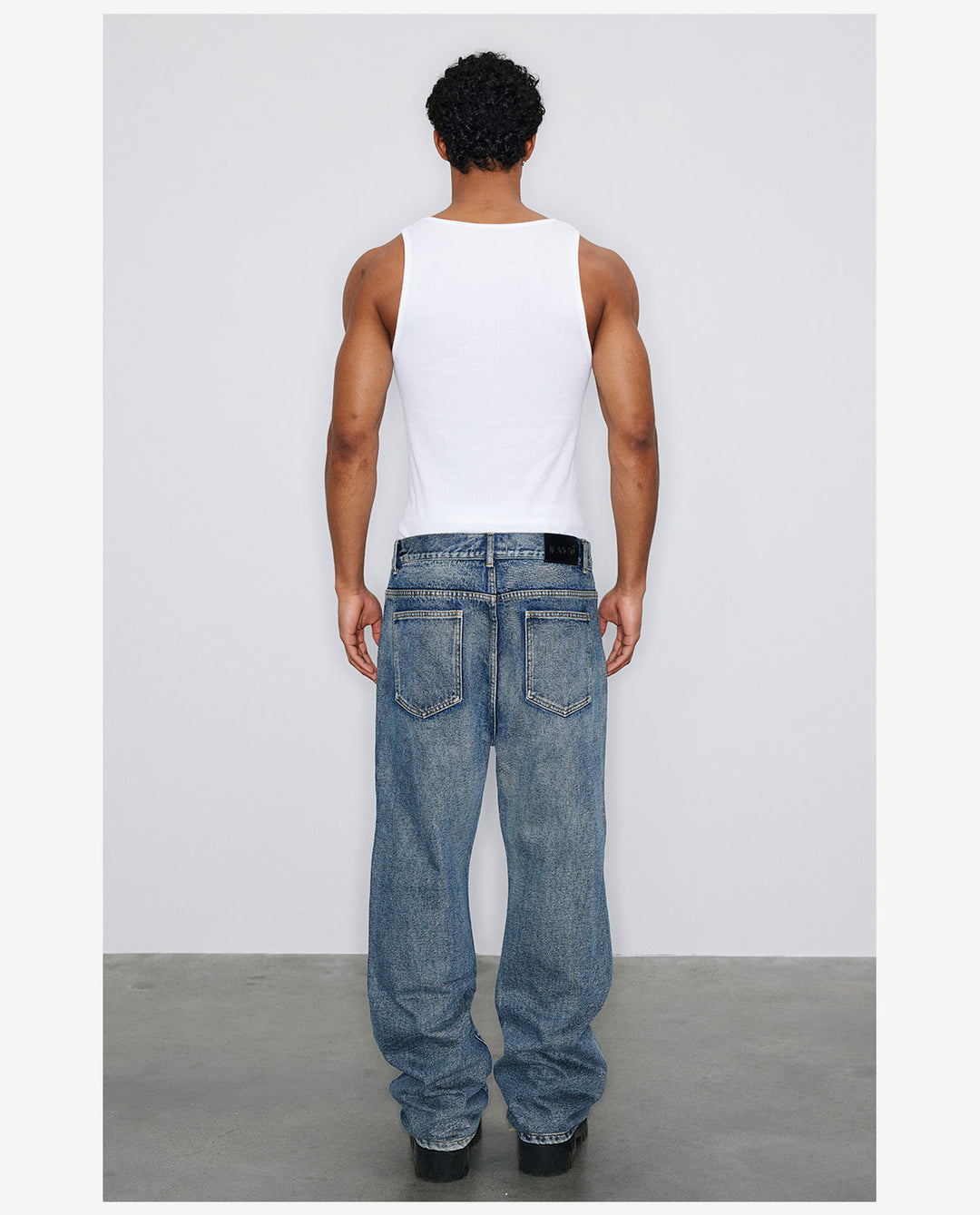 NOVACAM Vintage Washed Double Knee Jeans | Face 3 Face