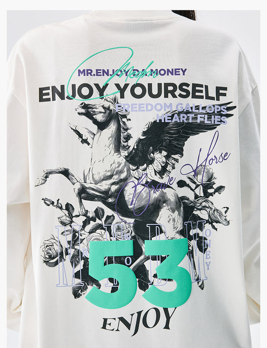 MEDM Pegasus and Rose Logo Long Sleeve Tee | Face 3 Face