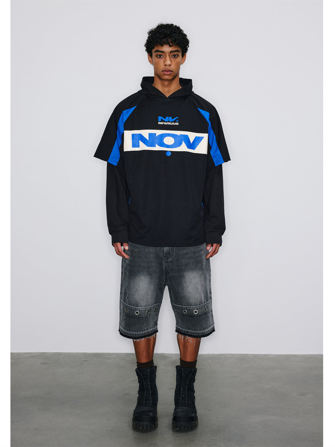 NOVACAM Soccer Jersey-Style Fake Two-Piece Hoodie | Face 3 Face
