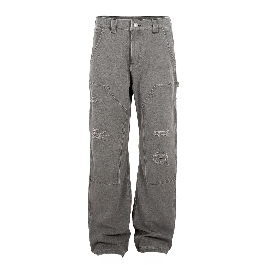 Small Town Kid Destroyed Washed Double Knee Pants | Face 3 Face