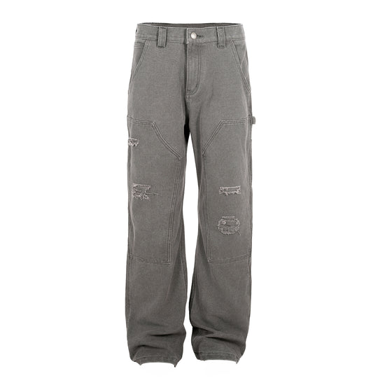 Small Town Kid Destroyed Washed Double Knee Pants | Face 3 Face