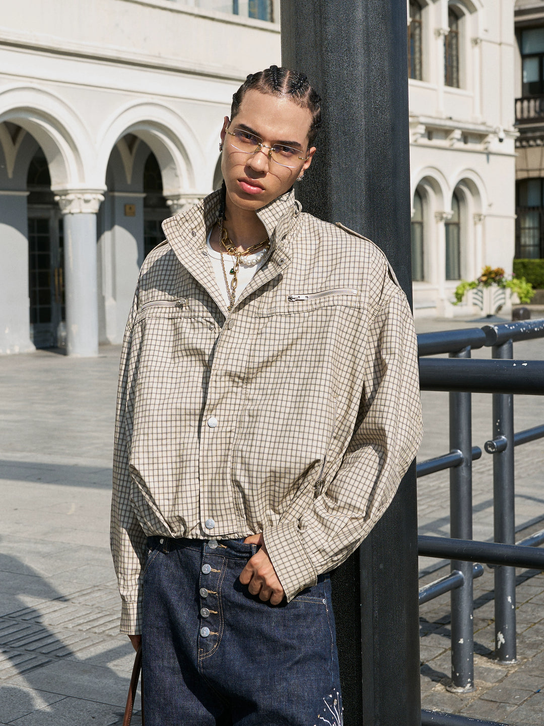 STEEPC Plaid Short Jacket | Face 3 Face