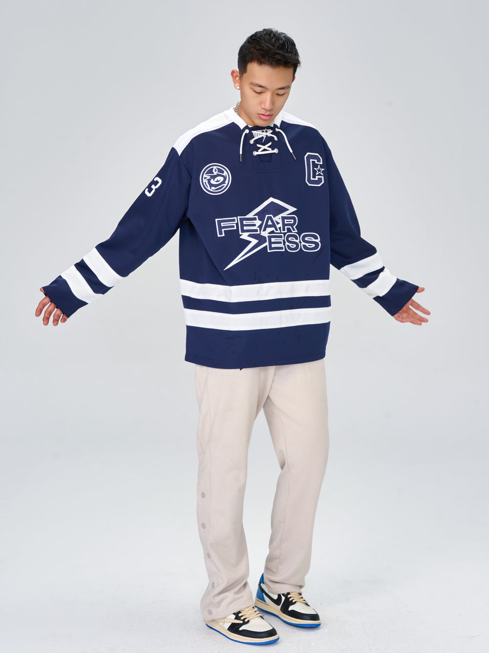 OOTC Letters Lightning Bolt Hockey Jersey | Face 3 Face