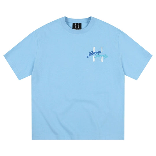 MEDM Fuzzy Embroidered Print Logo Tee | Face 3 Face
