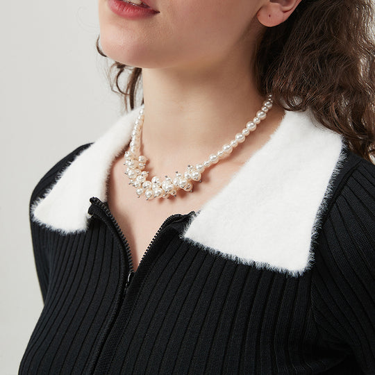 AWE Luxury Flower Pearl Necklace | Face 3 Face