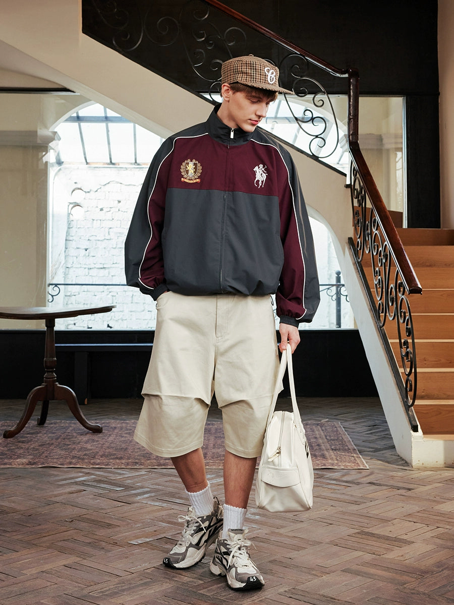 Harsh and Cruel Patchwork Badge Embroidered Track Jacket | Face 3 Face