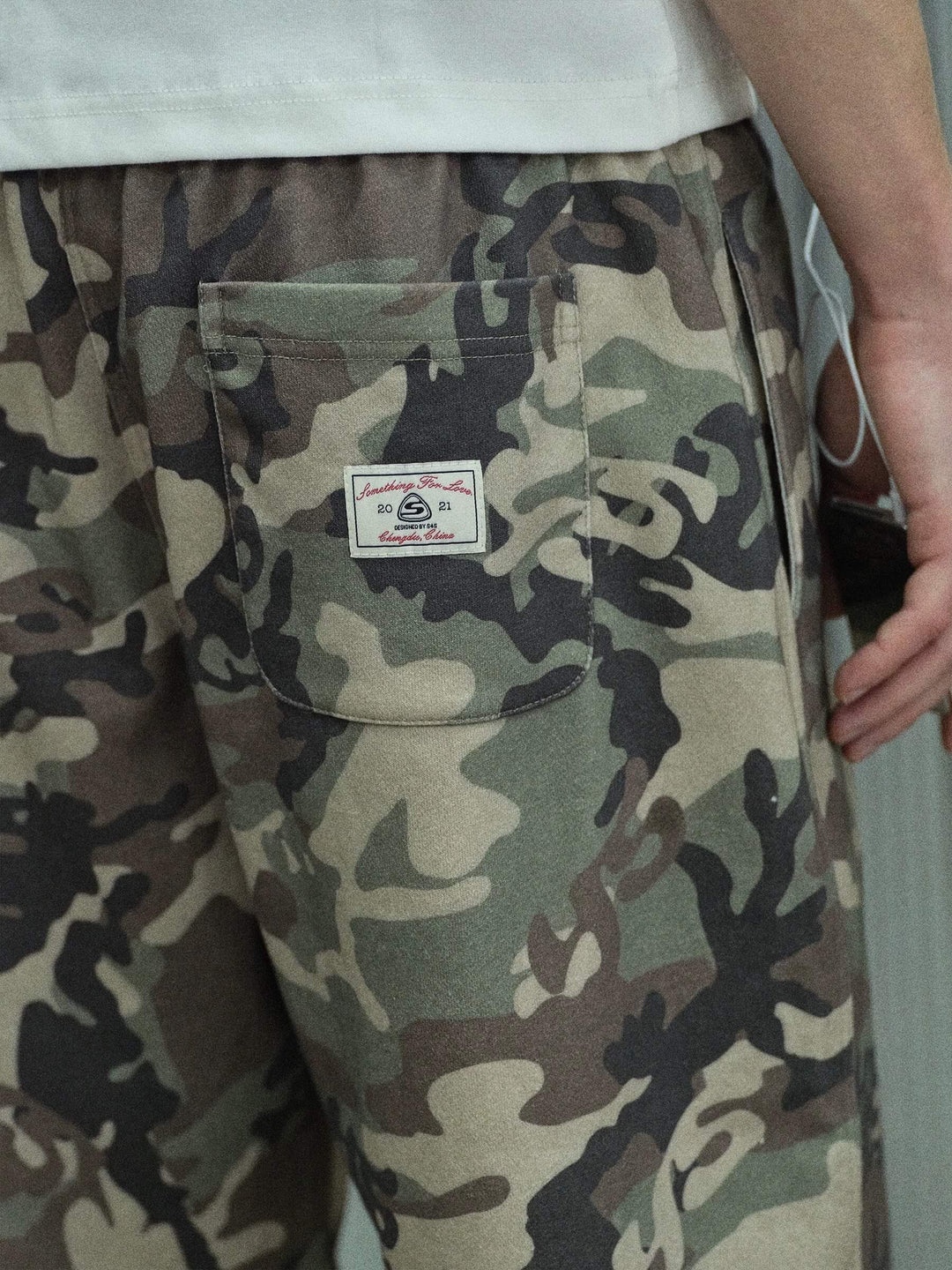S45 Camouflage Cutoff Sweat Shorts | Face 3 Face