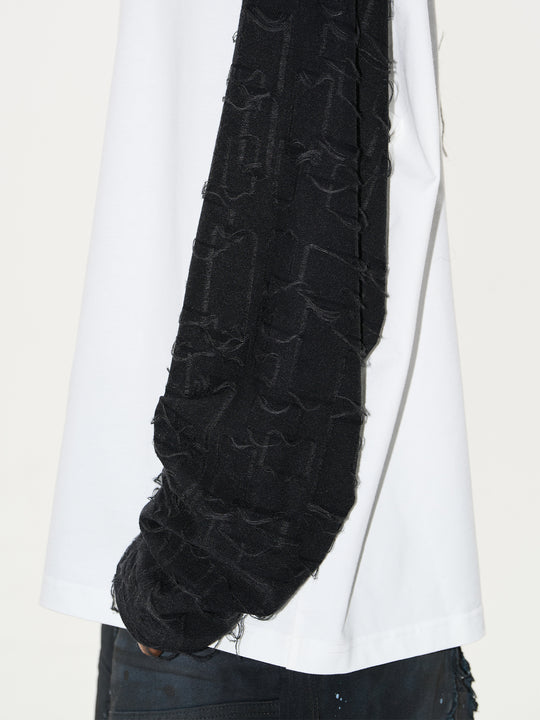 BLIND NO PLAN Contrast Color Embroidered Raglan Long Sleeve Tee | Face 3 Face