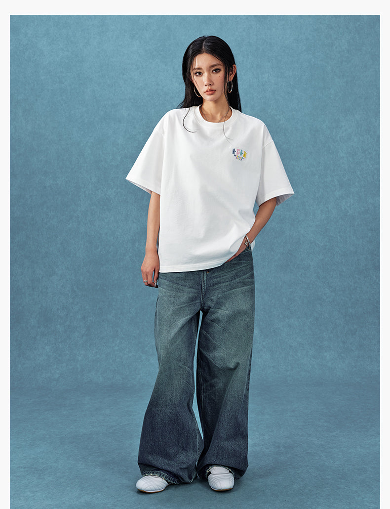 MEDM Mini Logo Embroidered Tee | Face 3 Face