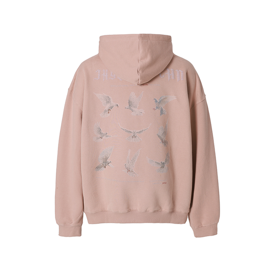 JHYQ White Dove Bubble Print Hoodie