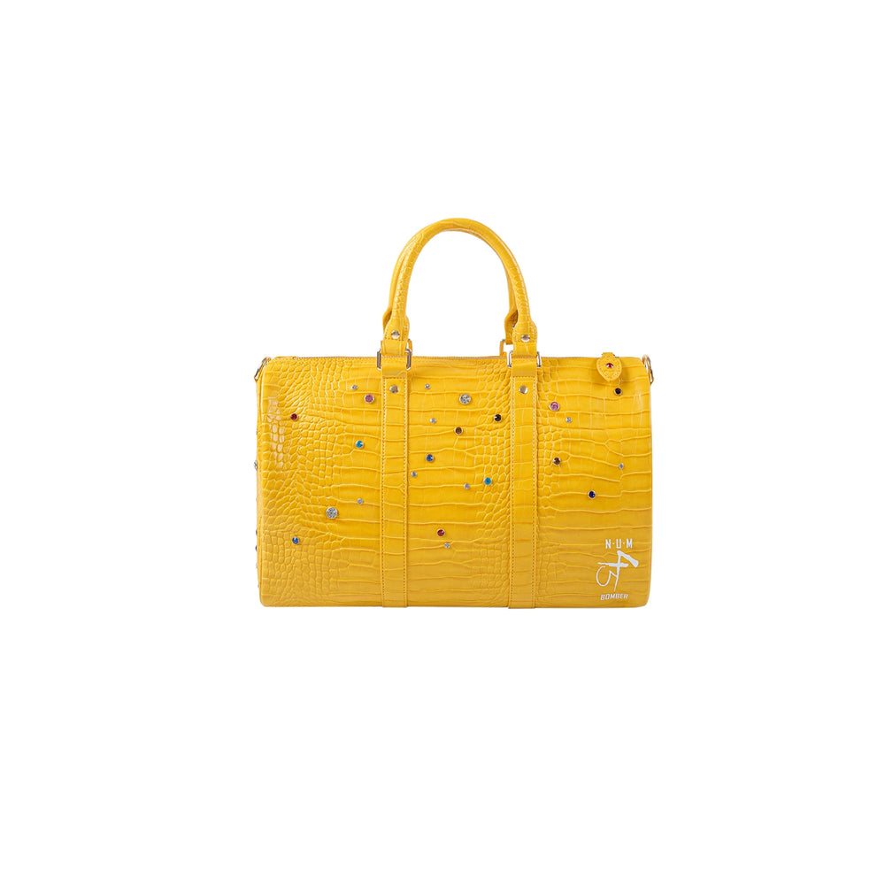 S45 Colorful Diamond Crocodile Leather Travel Bag | Face 3 Face