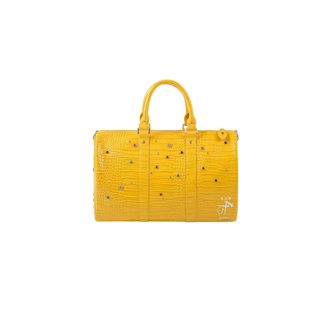 S45 Colorful Diamond Crocodile Leather Travel Bag | Face 3 Face