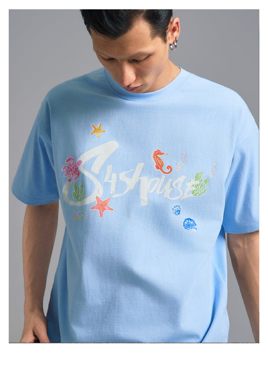 S45 Underwater World Graffiti Print Tee | Face 3 Face