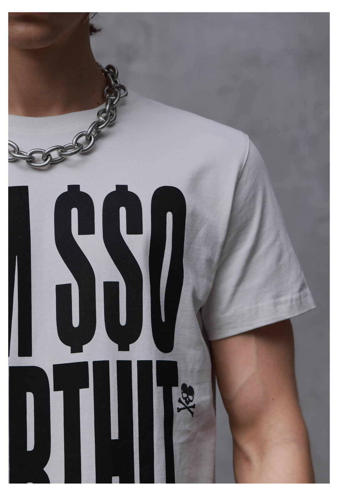 ANTIDOTE Heart and Skull Slogan Print Washed Short Sleeve Tee | Face 3 Face