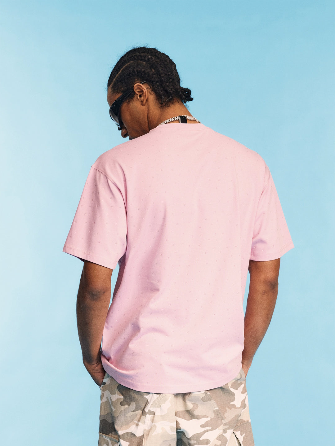 1807 Full Rhinestone Embroidery Logo Tee | Face 3 Face