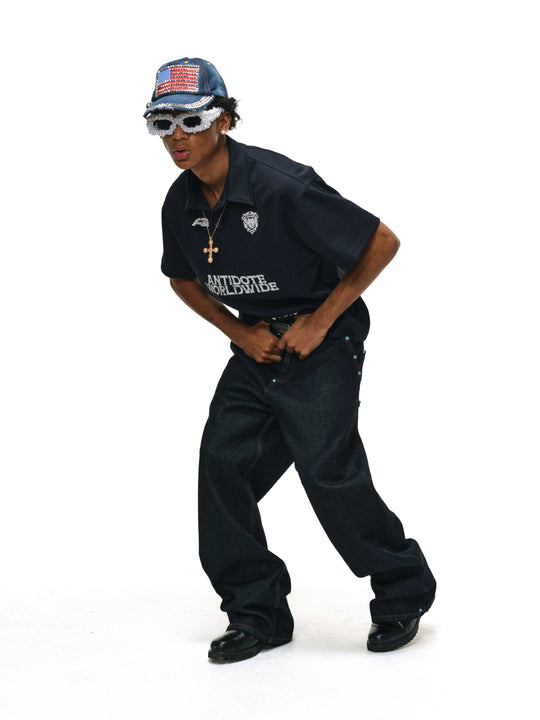 ANTIDOTE Logo & Badge Printed Polo | Face 3 Face