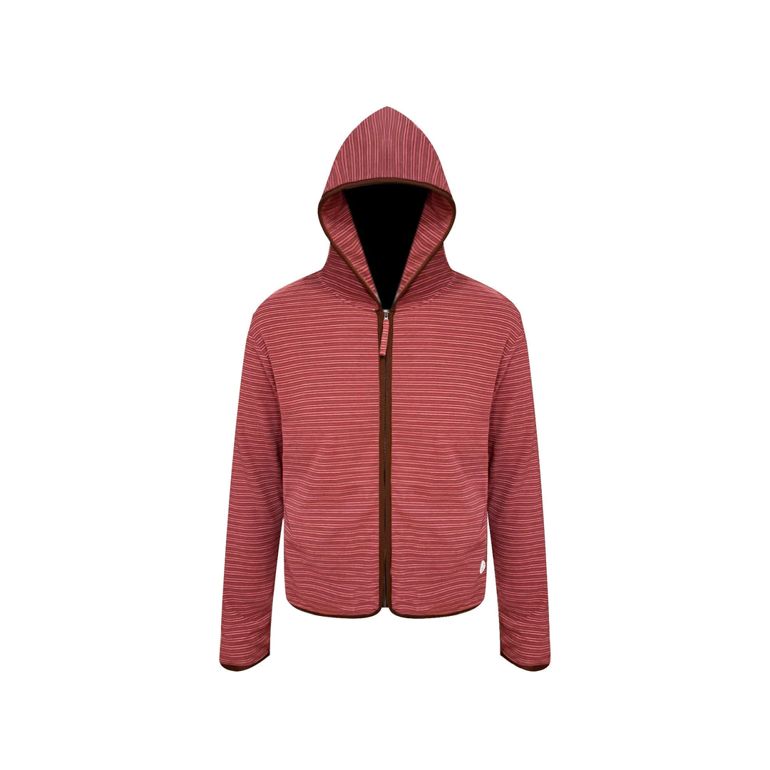 S45 Soft Textured Striped Zip Up Hoodie | Face 3 Face