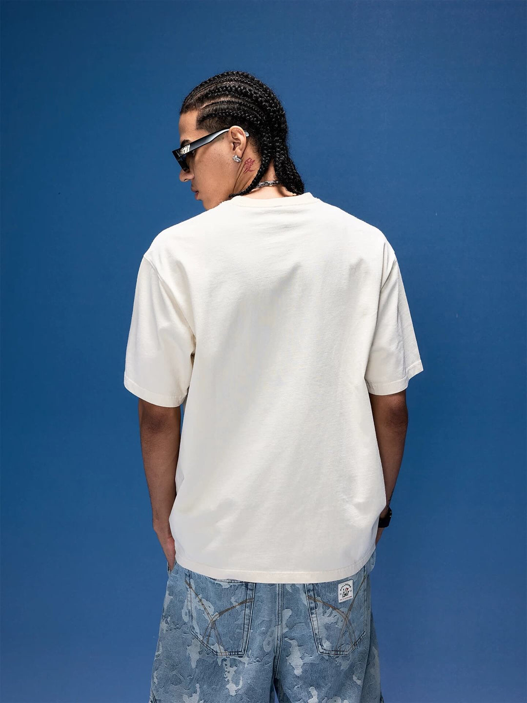 1807 I Love Graffiti Print Distressed Short Sleeve Tee | Face 3 Face