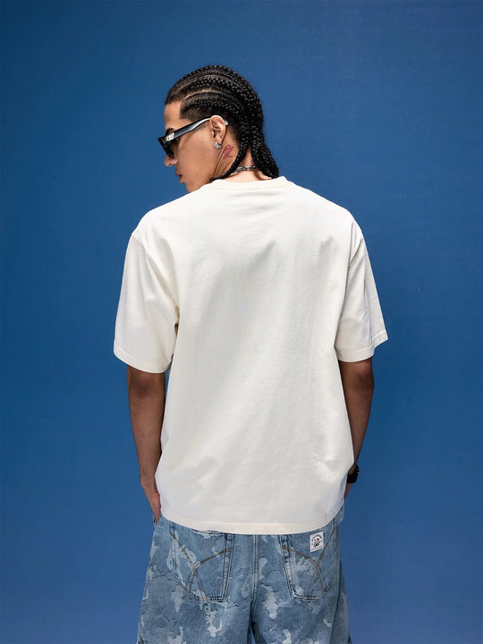 1807 I Love Graffiti Print Distressed Short Sleeve Tee | Face 3 Face