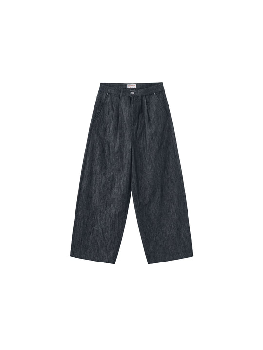 LIBERAFIT Raw Denim Pleated Dress Baggy Jeans | Face 3 Face