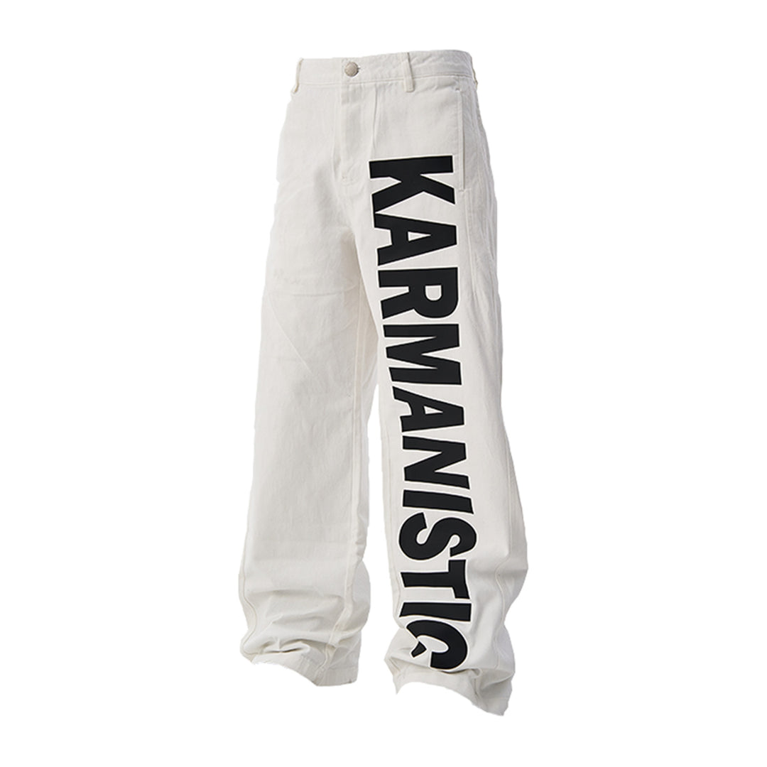 KARMANISTIC Logo Print Baggy Jeans | Face 3 Face