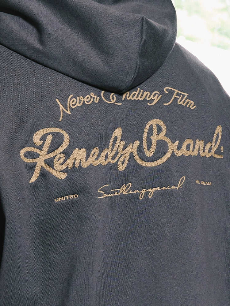 Remedy Metal Wax Seal Chain Embroidered Hoodie | Face 3 Face