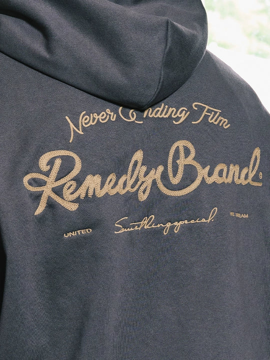 Remedy Metal Wax Seal Chain Embroidered Hoodie | Face 3 Face