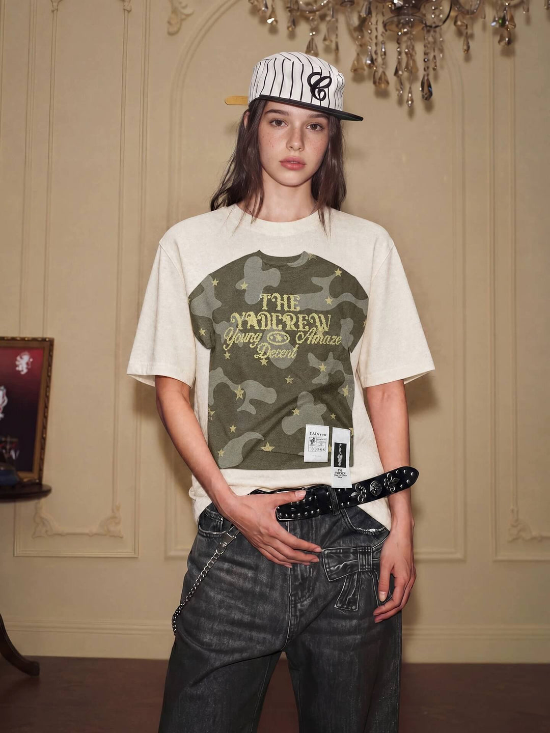 YADcrew Digital Print Camouflage Star Tee | Face 3 Face