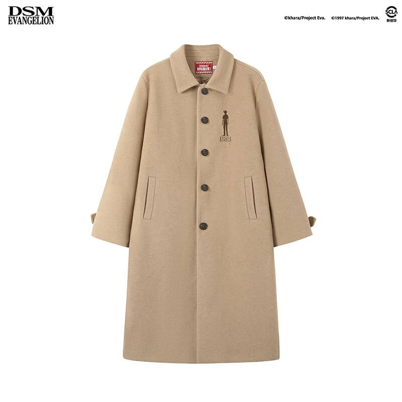 DSM x EVA Shinji Ikari Embroidered Long Coat | Face 3 Face