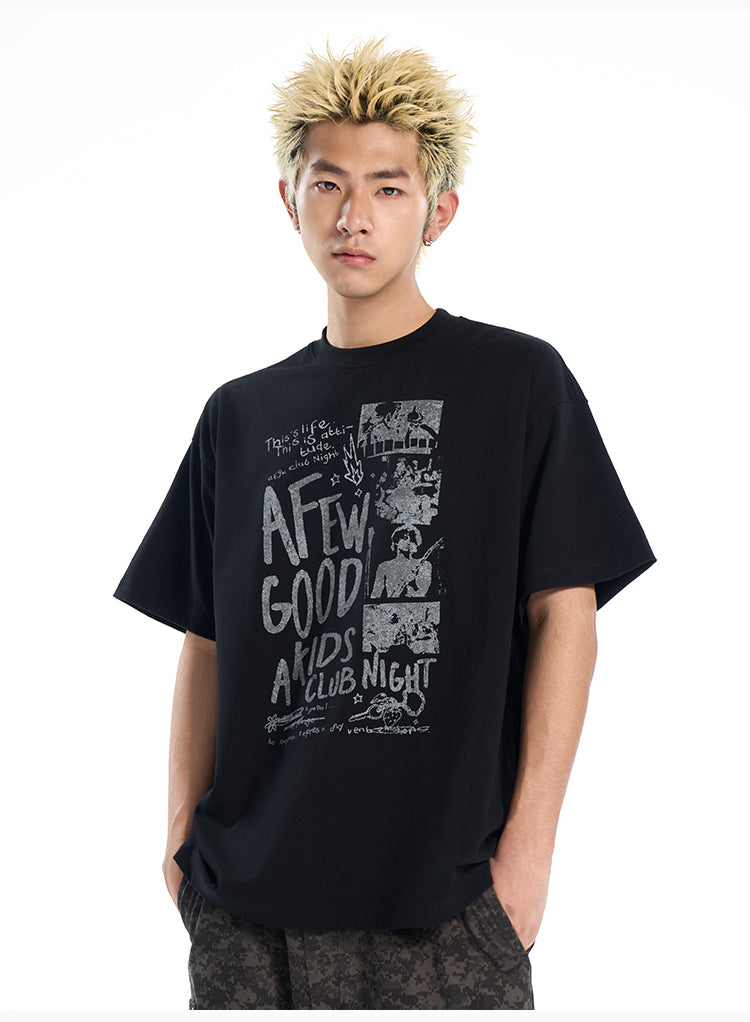 AFGK Club Night Vintage Print Tee | Face 3 Face