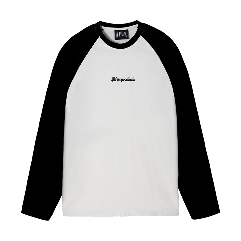 AFGK Logo Printing Raglan Long Sleeved Tee
