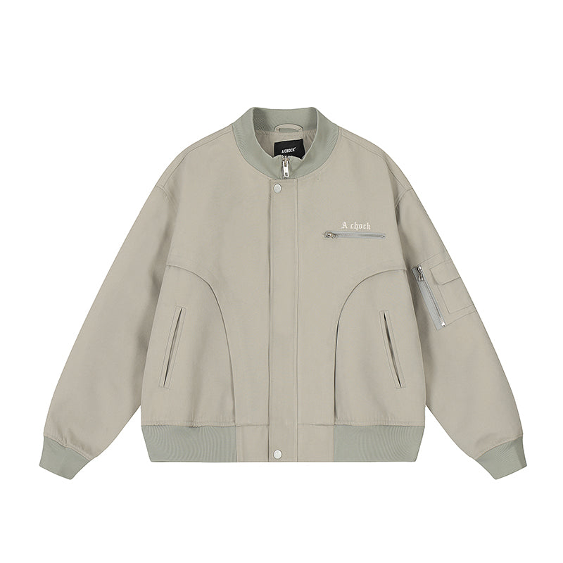 Achock Zipper Decoration Jacket