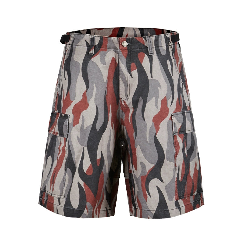 Remedy Flame Camouflage Work Cargo Shorts | Face 3 Face