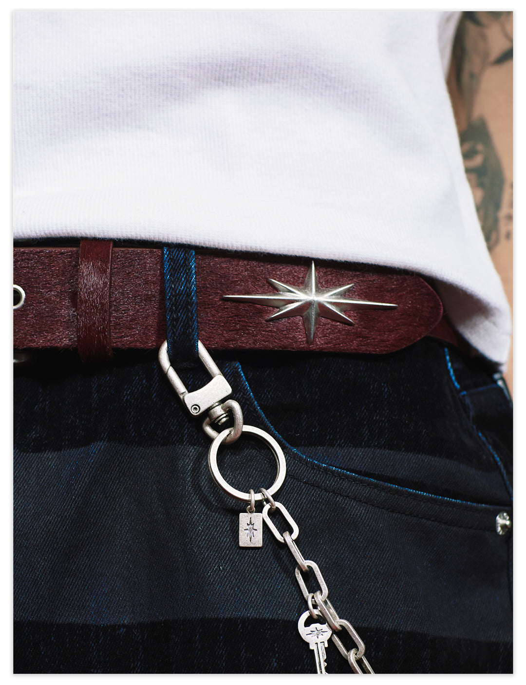 Remedy Star Studded Cowhide Leather Belt | Face 3 Face