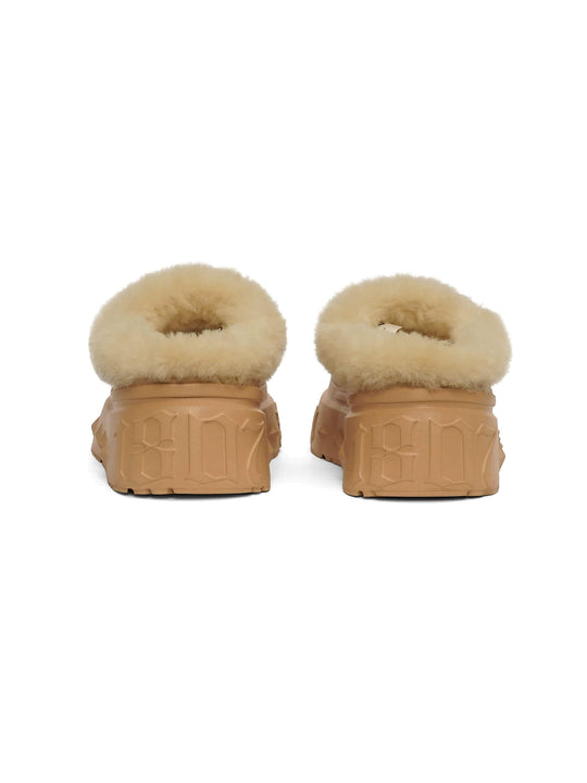 1807 INF-010 Gothic Shearling Chunky Platform Clogs | Face 3 Face