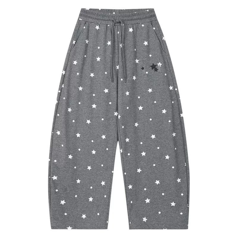 MEDM Star Polka Dot Print Baggy Sweatpants | Face 3 Face