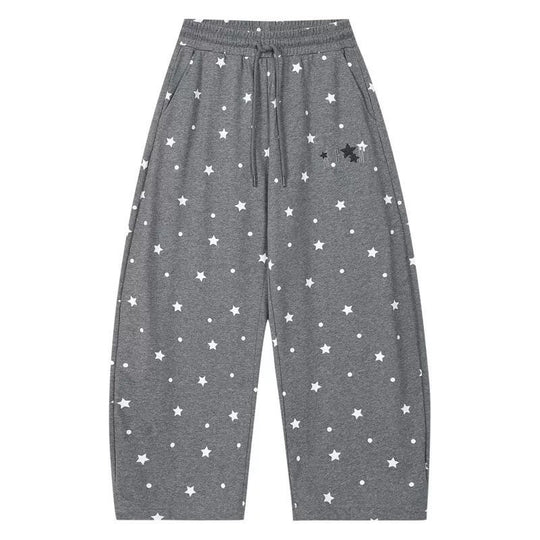 MEDM Star Polka Dot Print Baggy Sweatpants | Face 3 Face