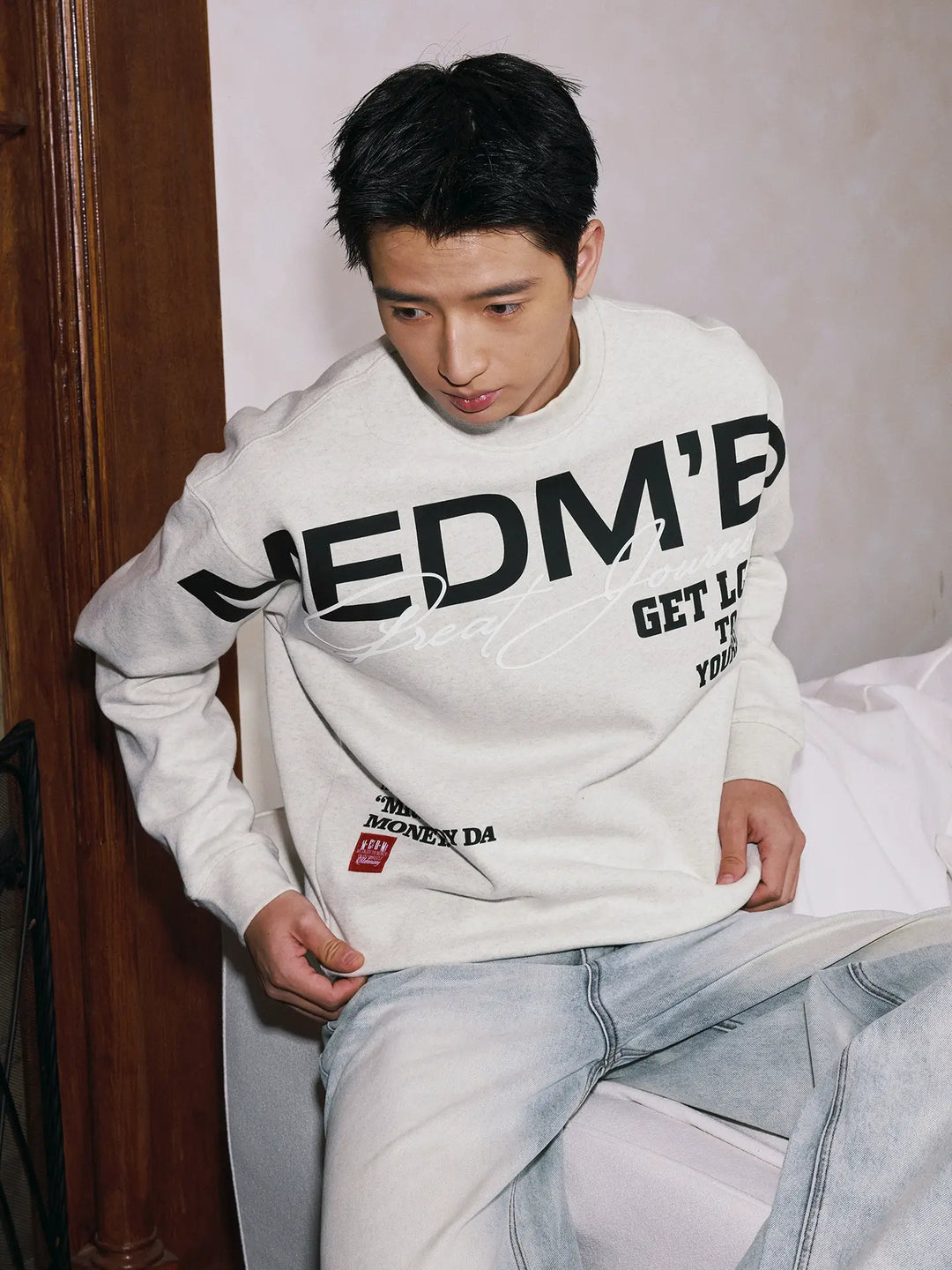 MEDM Big Logo Print Sweatshirt | Face 3 Face